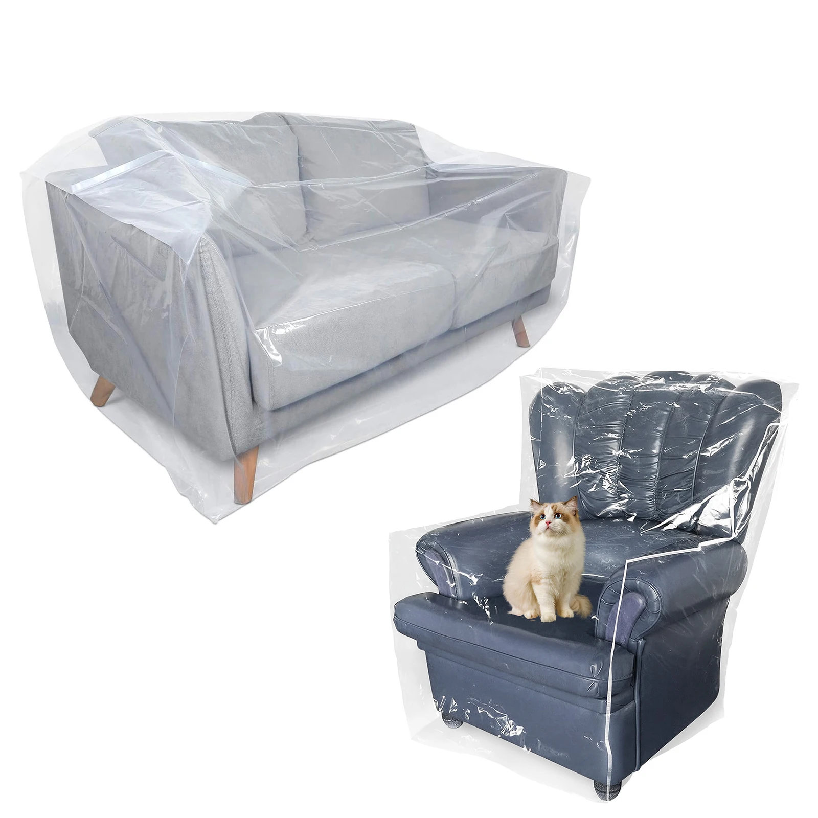 Waterproof Pet Sofa Cover Transparent Plastic Protector