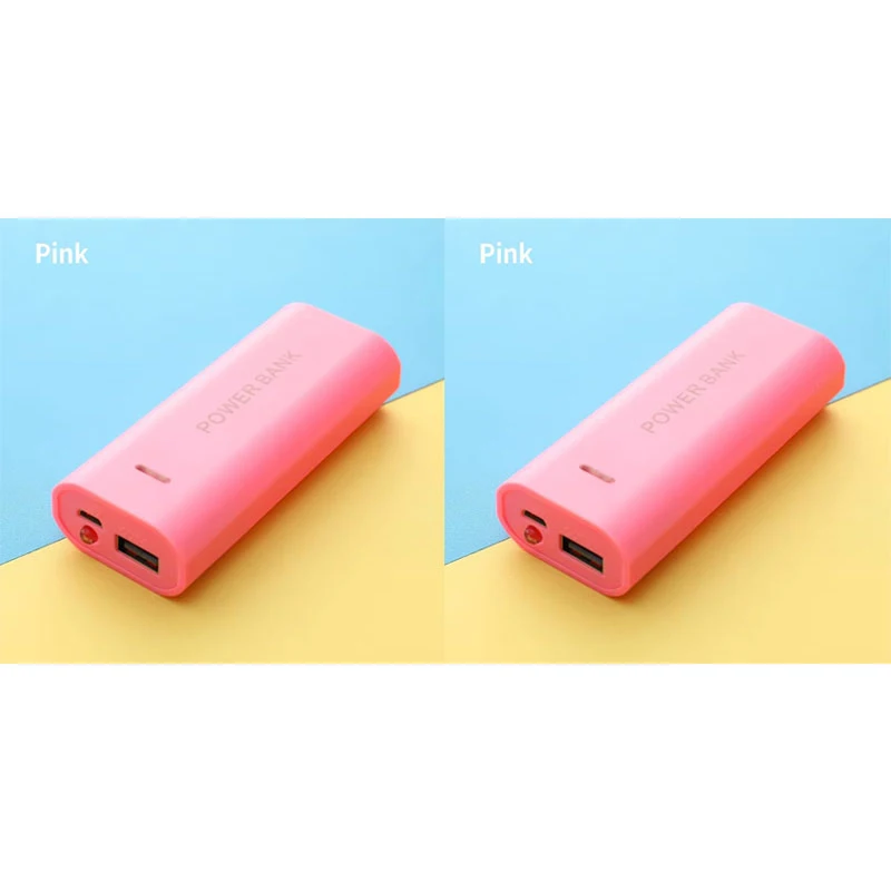 1/2pcs 5V 5600mAh 1 셀 18650 USB 전원 은행 배터리 충전기 케이스 DIY 박스 전화 전자 충전용 배터리 제외
