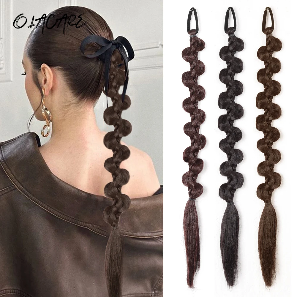 Synthetic Braided Ponytail Hair Extensions for Women