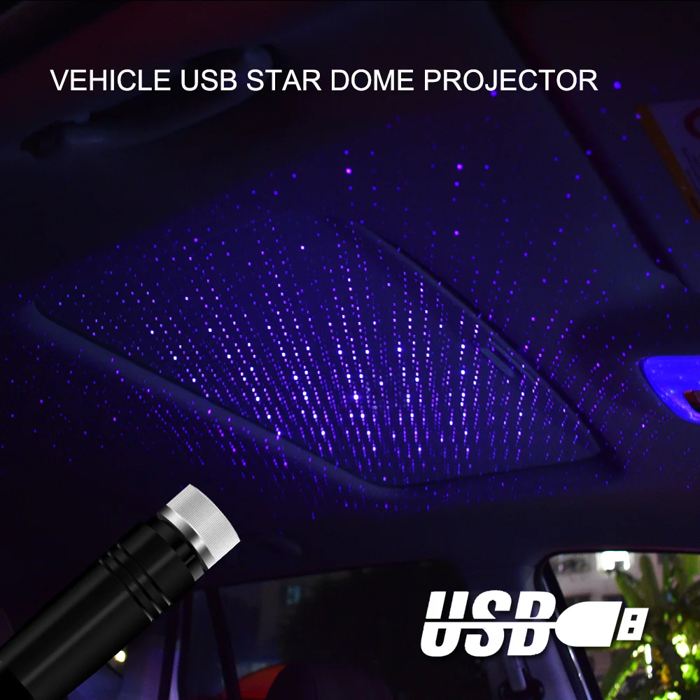 Plug And Play Car Romantic Led Starry Sky Night Light 5V Lampada Per Proiettore Galaxy Star Alimentata Tramite Usb Per La Decorazione Del Soffitto Del