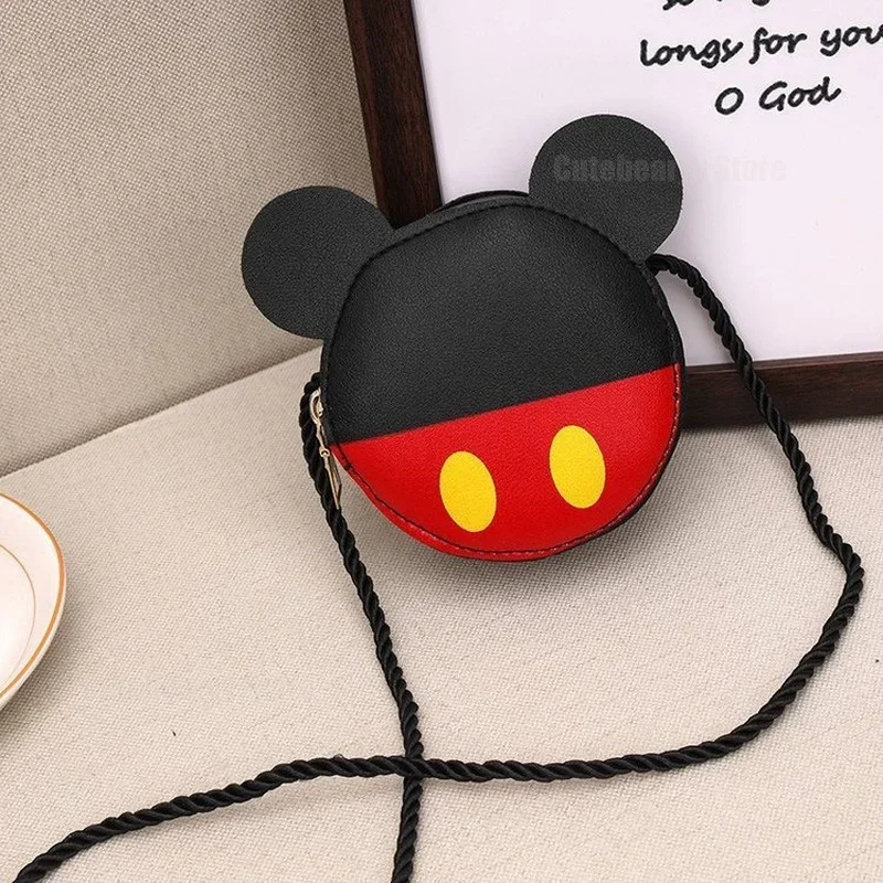 Disney Mickey Minnie Coin Purse new cute cartoon Fashion kids students Shoulder Crossbody bag storage bag Outdoor travel gifts