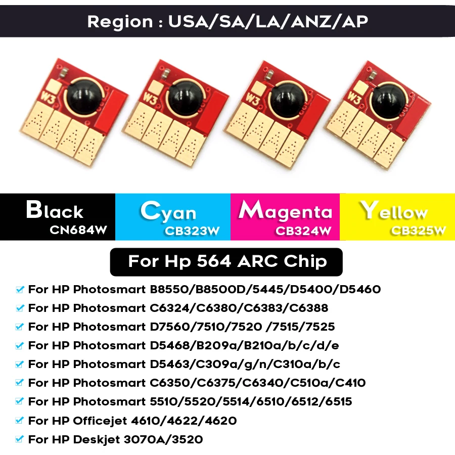 Auto Reset ARC Chip 178 XL 364 XL 564 862 655 920 for HP 5520 5521 5522 5524 5525 5510 B11a B11b B11g Printer