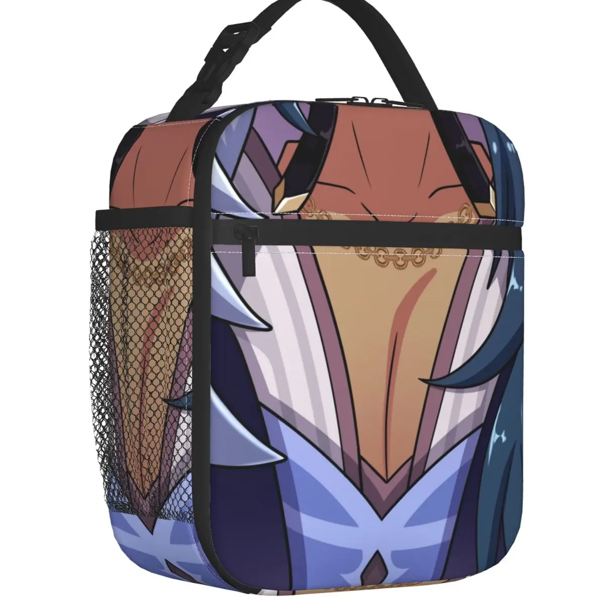 

Kaeya Tiddies Genshin Impact Insulated Lunch Bag for Work School Anime Game Resuable Cooler Thermal Lunch Box Women Kids