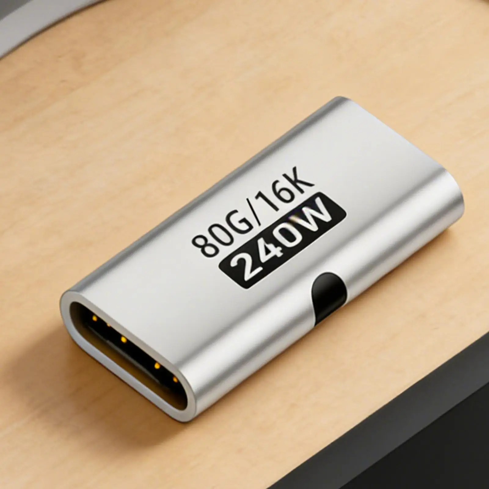 USB C 암-암 어댑터 240W 커넥터 USB C-USB C 어댑터 (가정, 회의, 여행, 데스크탑 컴퓨터, 노트북용)
