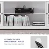 4 Piece Wall Unit TV Stand with Bookshelf,TV Console Table Media Entertainment Center, Living Room Wine Cabinet Display Cabinet 4