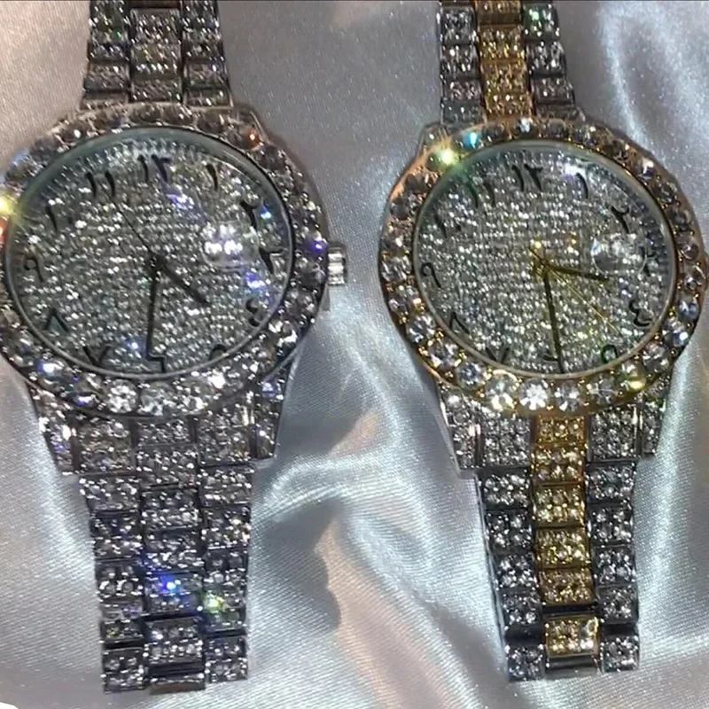 Women Fashion Shining Rhinestone Watch Brand Quartz Bracelet Watches Zircon Crystal Elegant Wristwatch Clock Friend Girls Gifts - 2