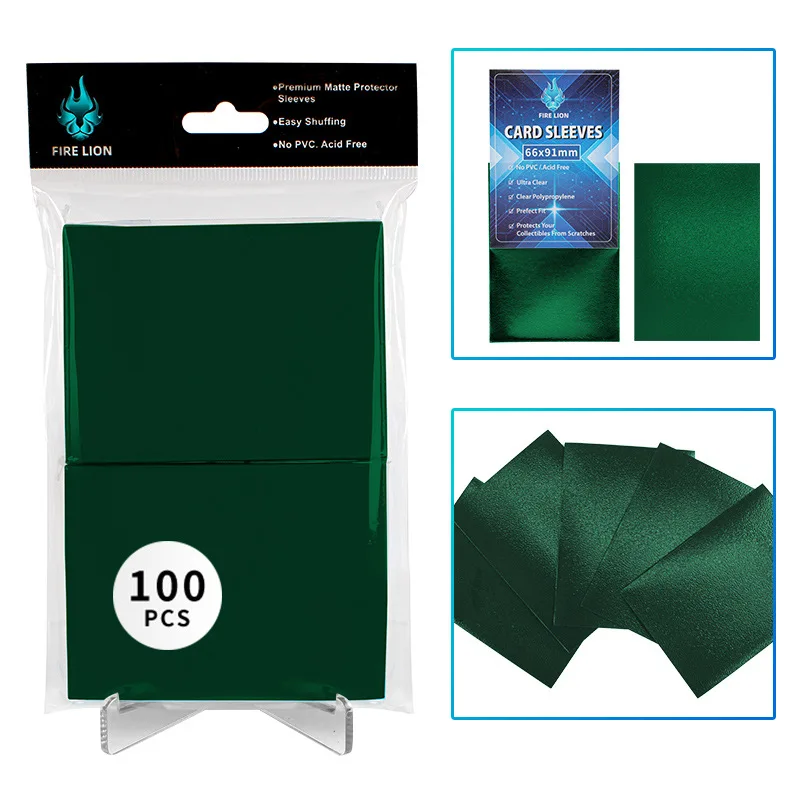100 Pack Perfect Fit 66x91mm Card Sleeves for Double-Sleeving Trading Cards