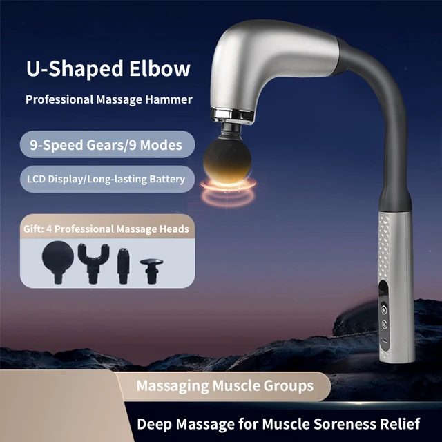Fascial Massage Gun Stick Handle Elbow Deep Muscle Relaxation Body Massager Vibration for Muscle Fascia Gun and Fatigue Massage