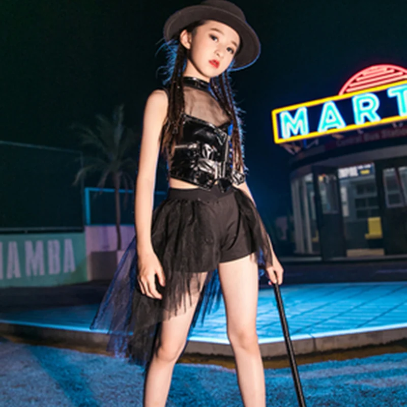 

Children's jazz dance runway model catwalk dance suit girl hip hop girl fashion dance show costume