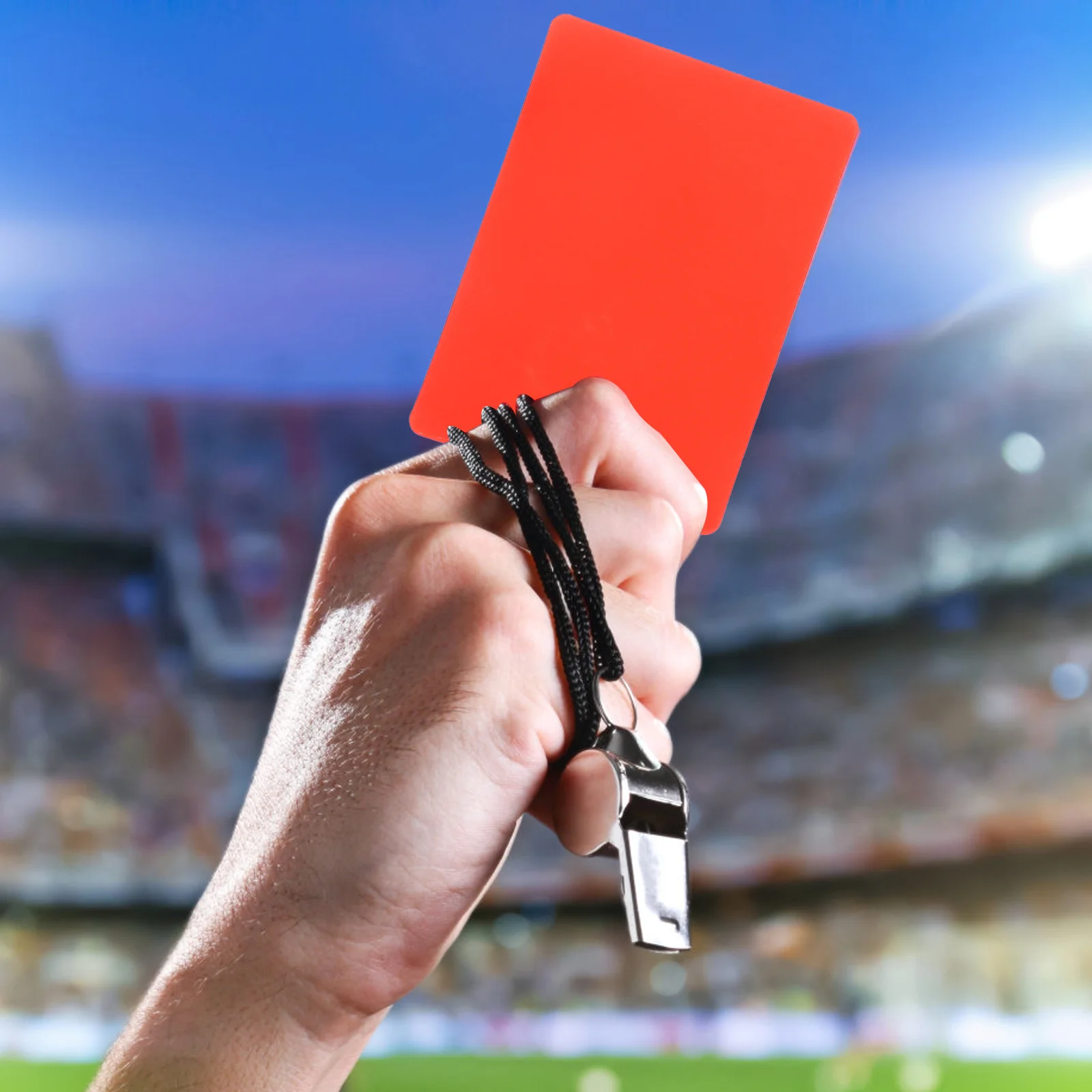 Professional Red Yellow Cards Soccer Referee Kit Whistle Standard Wallet Multi Function Cards Team Sports Lightweight Compact