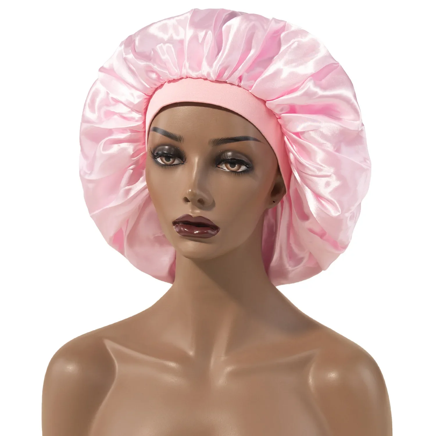 Bonnet Satin Cheveux Nuit Satin Night Hair Cap Women's Solid