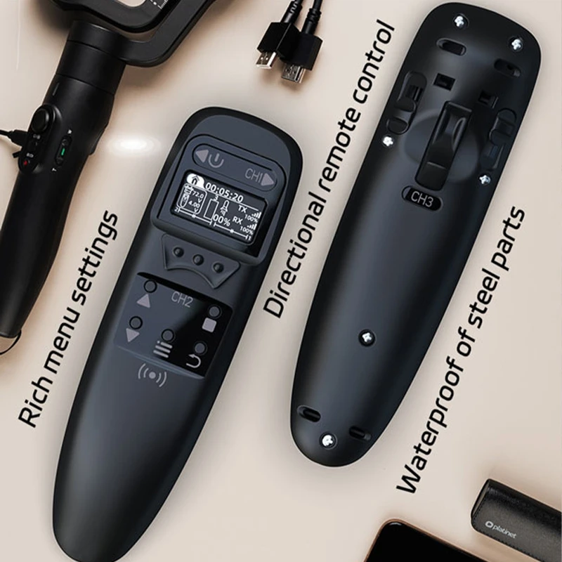 W6 2.4g Waterproof Remote Control Electric Skateboard Surfboard 3-channel Screen Remote Control Wireless Charging remote control surfboard