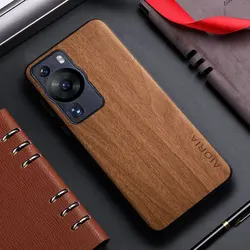 Eco-Friendly Bamboo Wood Pattern Protective Case for Huawei P60 Pro (YL)
