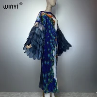 Robe plissée élastique WINYI, style kaftan, abaya de luxe pour femme musulmane, idéale pour la plage, les soirées et les événements à Dubaï 2