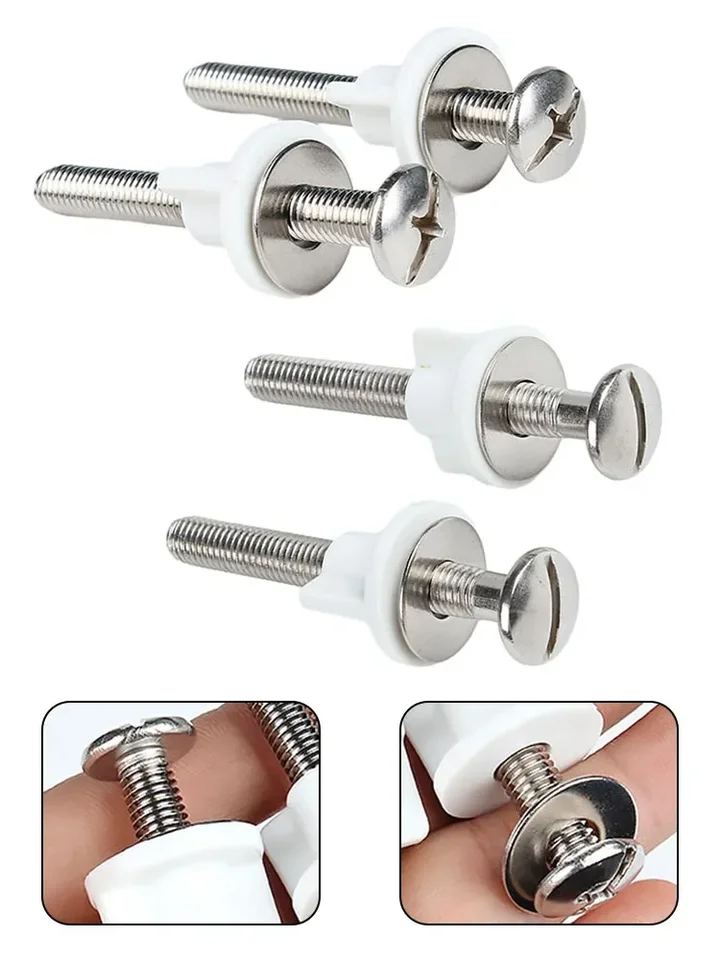 2 Vi Per Sedile WC, Coperchio Dado, Coperchio, K Di Montaggio Per Fissaggio Superiore, Accessori Per Il Bagno, Vi Di Ricambio Per Sedile WC - Foto 5