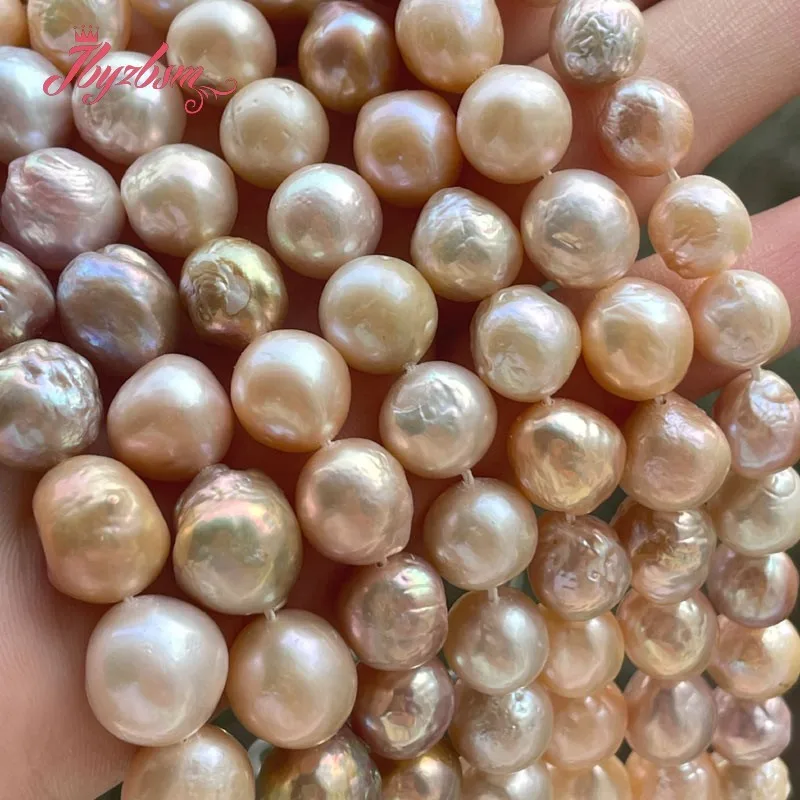 Natural Freshwater Pearl Keshi Edsion Nearround Multicolor Stone Beads For DIY Necklace Bracelet Jewelry Making 15