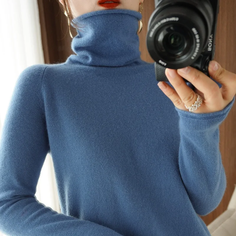 Women Turtleneck Knit Sweater 4