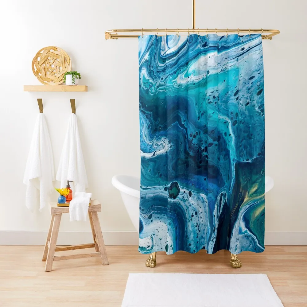 

Hurricane Hallie (Marbled Acrylic Pour) Shower Curtain Bathroom Box For The Bathroom Bathroom For Shower Curtain
