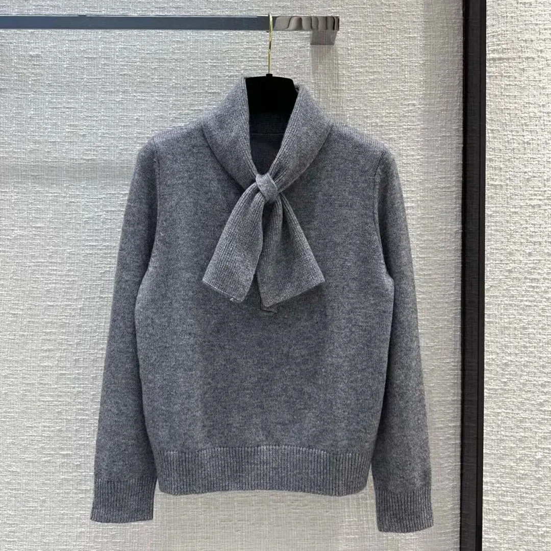 

2023 Women's Clothing Long sleeve solid color sweater with pearl buttons Autumn Winter New 1.2301
