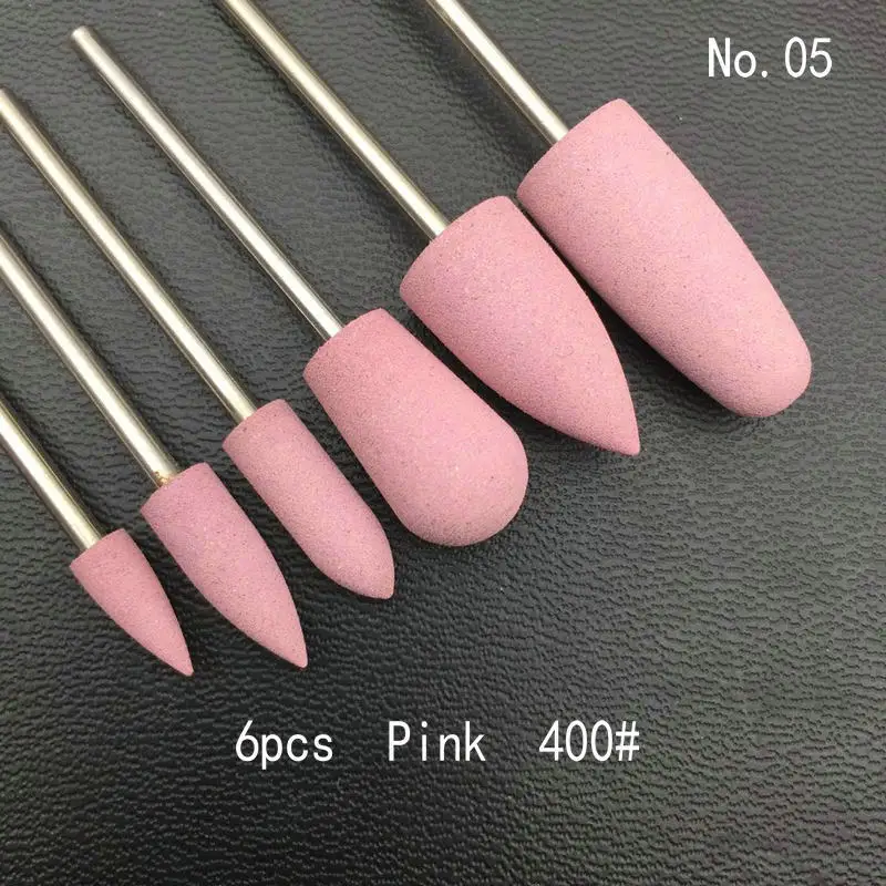 6pcs/set Rubber Silicon Nail Drill Milling Cutter for Manicure Bit Flexible Polisher Machine Electric Nail File Art Tools 4