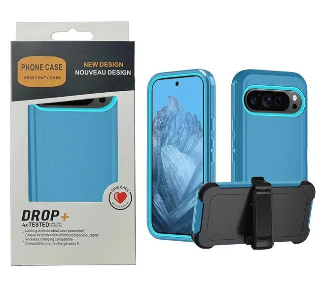 Durable 3-in-1 Rotating Belt Clip Armor Phone Case with Enhanced Shockproof Protection