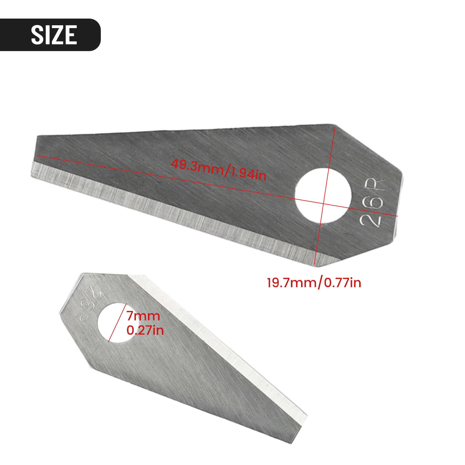 

Сменные ножи для газонокосилки, из нержавеющей стали (1,00 мм)