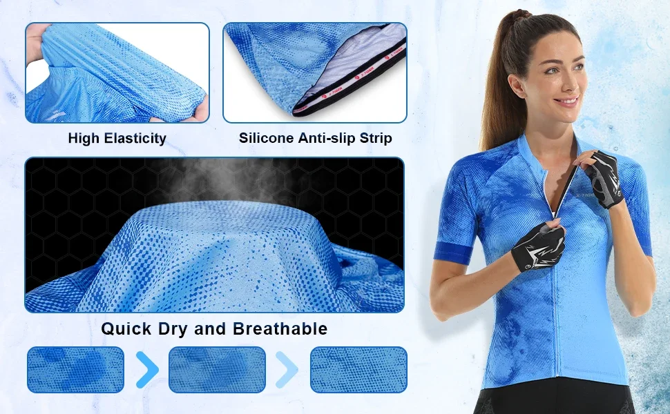 X-TIGER Cycling Jersey Slim Fit SPF 50+ Women Fashion Bike