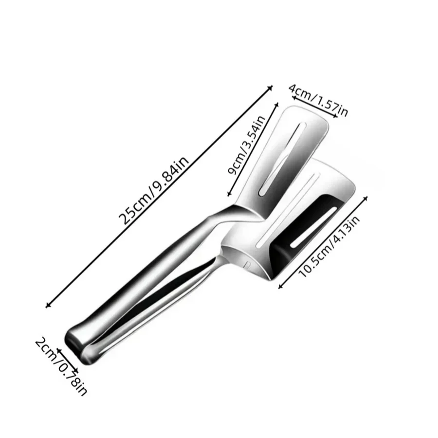 Multifunctional Food Tongs Stainless Steel BBQ Bread Clip Durable Frying Shovel Clip Fried Home Shovel Household Kitchenware