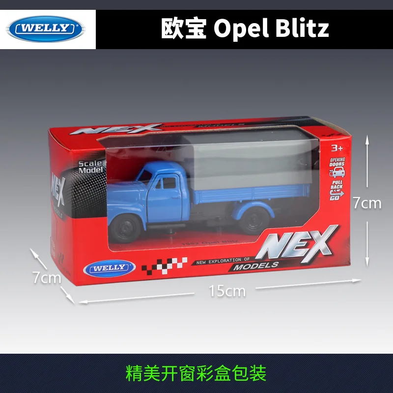 WELLY 1:36 Scale 1952 Opel Blitz Diecast Metal Truck Model Toy Vehicles Car Model Collection Boys Toy for Childrens Gift B739