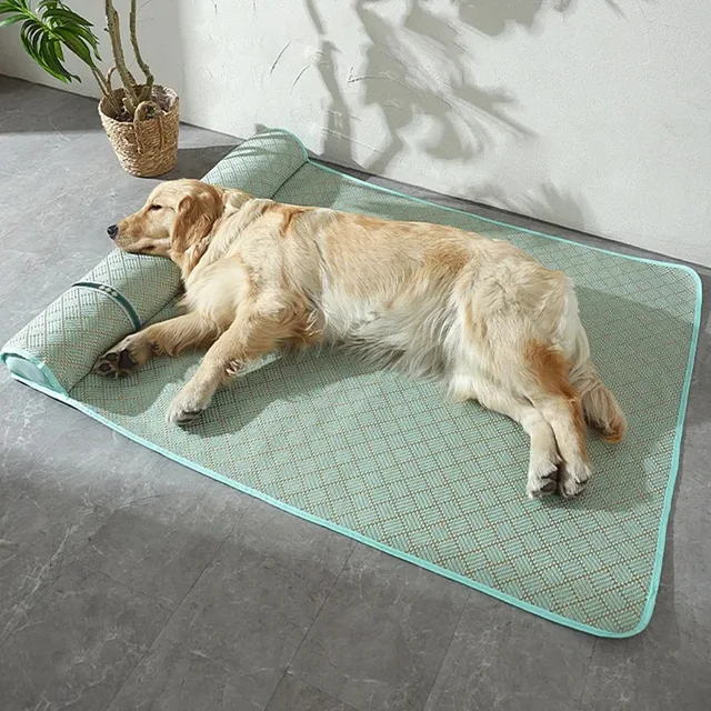Cooling Bedding for Dogs Mat Pets Supplies Dog Beds Tiny Washable Bed Lie Outdoor House Cushion Mattress Large Pet Accessories 2