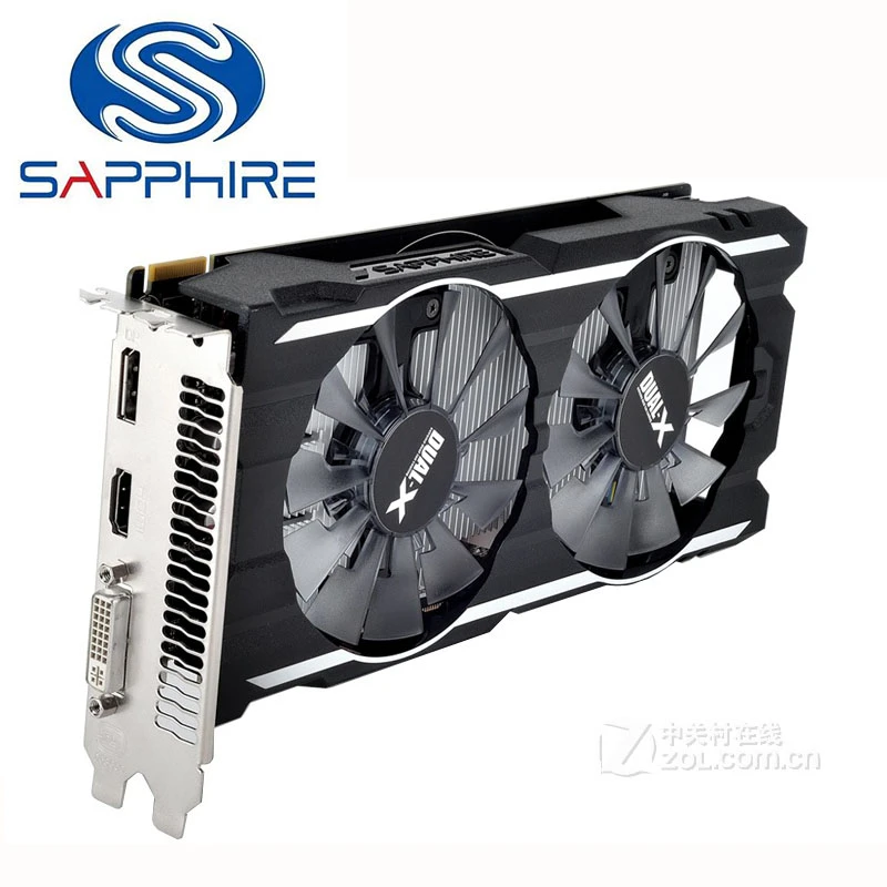 SAPPHIRE R7 260X 2GB D5 Video Cards R7 260 2G Graphics Card GDDR5 128bit For AMD R7 series Radeon R7 260 R7260 2GB HDMI DVI Used good video card for gaming pc