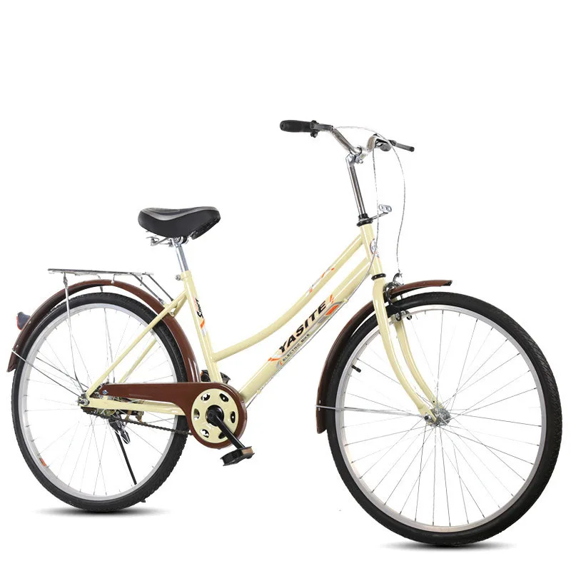 Bicicleta urbana para adulto y mujer, bici con marco de acero de alto  carbono, ligera, 20/24/26 pulgadas, para estudiantes - AliExpress