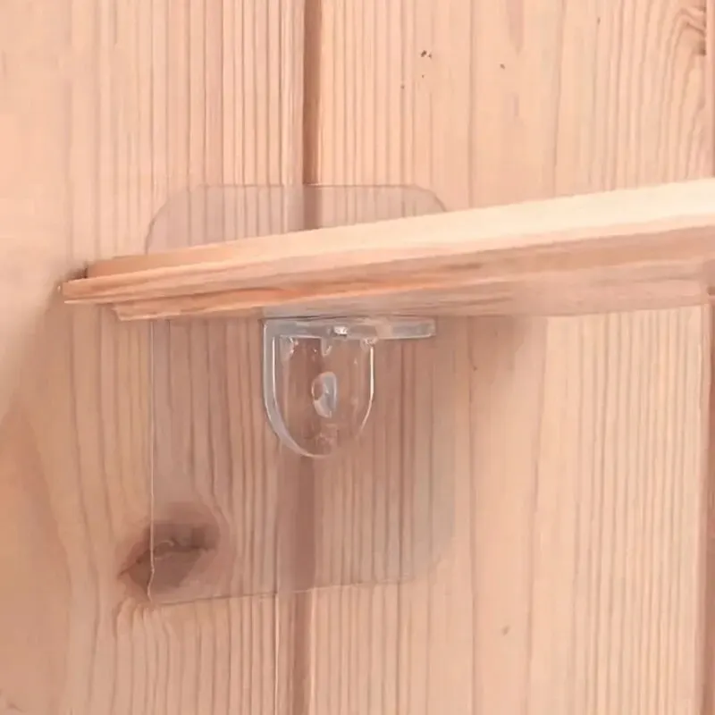 Shelf Support Bracket 10pcs Glue Free Punching Nail Strong Triangle Clip Wall Mounted Wall Cabinet Home Accessories