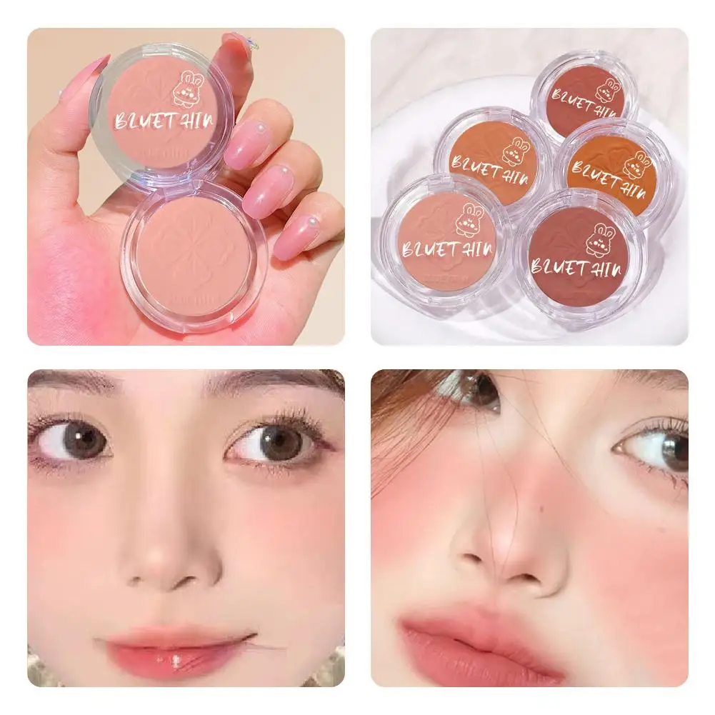 

Monochrome Blush Palette Rose Hawthorn Cheek Tint Blusher Palette Eyeshadow Style Powder Laser Pattern Cute Transparent She Y9A6