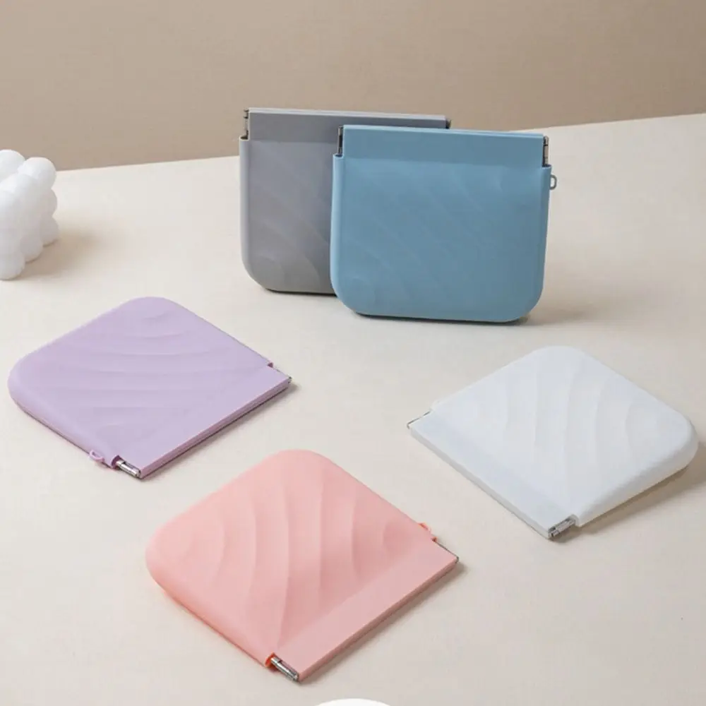 Makeup Bag Mini Cosmetic Bag Travel Supplies Storage Bag Lipstick Storage Bag Self-closing Silicone Leaf Spring Bag Girls 4