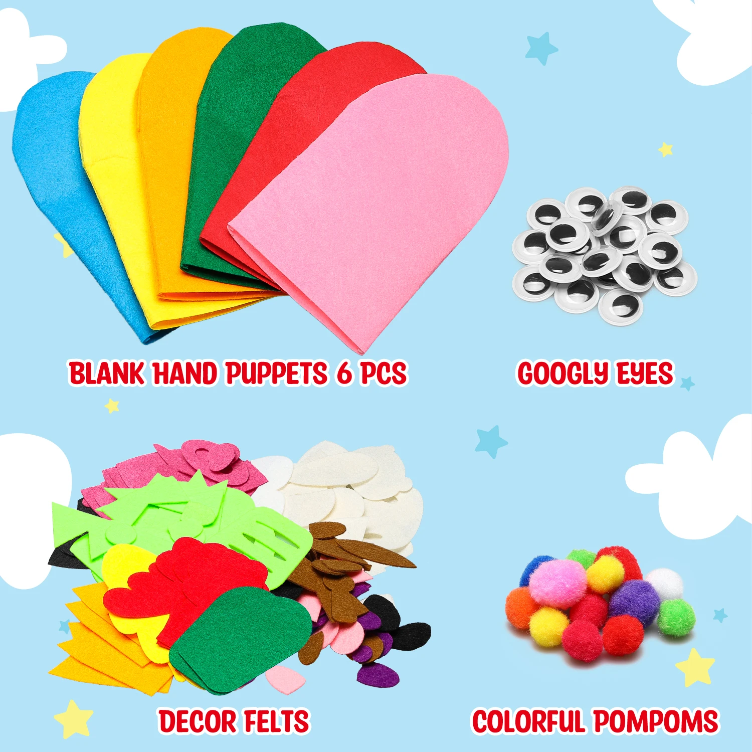 Animal-Themed DIY Hand Puppet Craft Kit