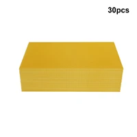 30-Pack Natural Beeswax Hive Foundations Beekeeper's Starter Kit 7.68x16.34" Beekeeping Sheets for Increased Honey Production 5
