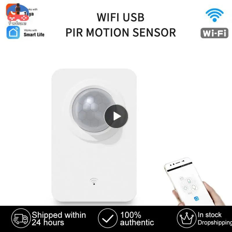 

CoRui WiFi PIR Motion Sensor Smart Human Infrared Detector Security Burglar Alarm Sensor Tuya/Smart Life APP Push Notification