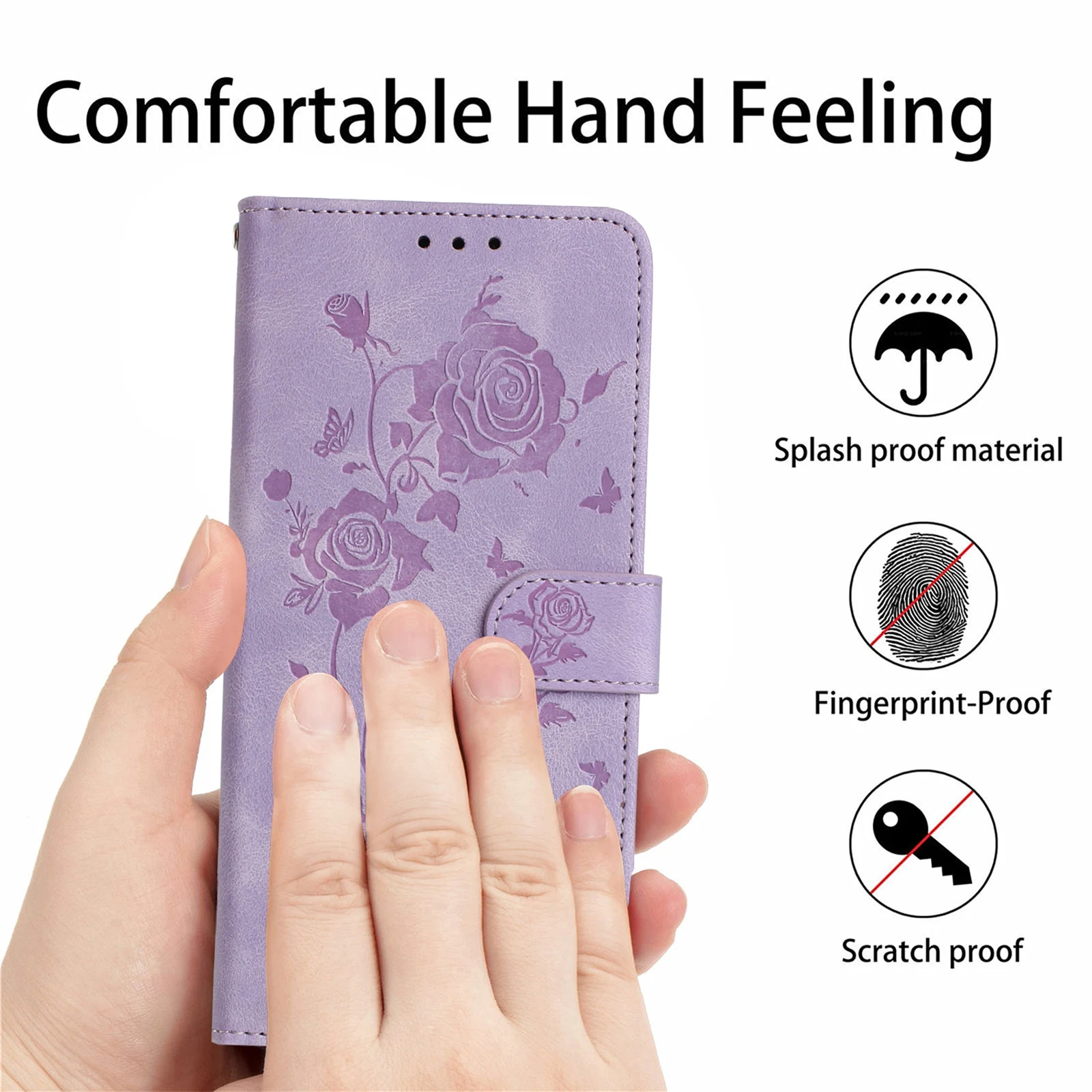 Rose Leather Flip Case - Elegant and Durable Phone Cover