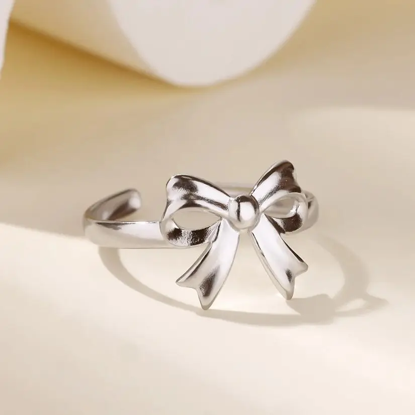 Stainless Steel Ring Female French Elegant