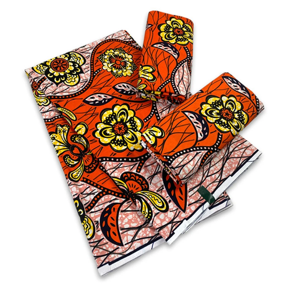 

2023 African 100% Cotton Real Wax Fabric Ankara Fabric 6yard African Print Fabric For Sewing Wedding Dress African Fabric
