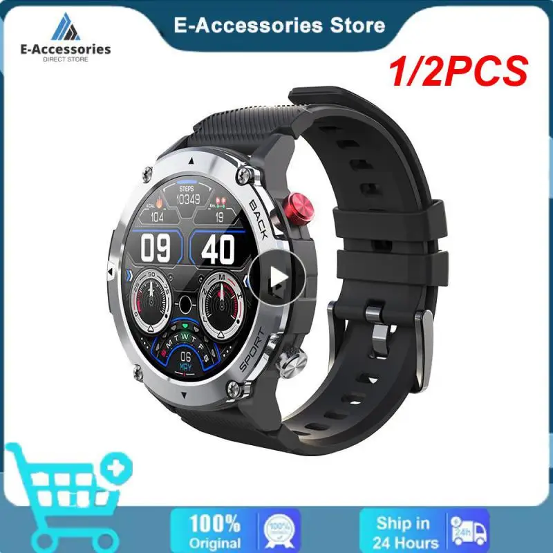 

1/2 шт. 2022 Смарт-часы для спорта на открытом воздухе мужские Смарт-часы с функцией ответа на звонки IP68 Водонепроницаемый фитнес-трекер Смарт-часы с цифербла