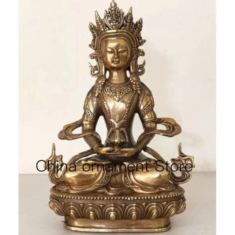 

Ancient Bronze Tibetan Buddhism Longevity Amitabha Buddha like Bodhisattva