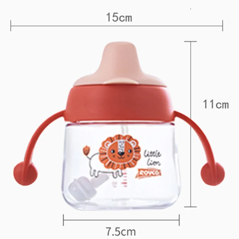 180ml Baby Girl Boy Feeding Cup Cartoon Baby Feeding Children Learn Drinking Bottle Water Bottle Training