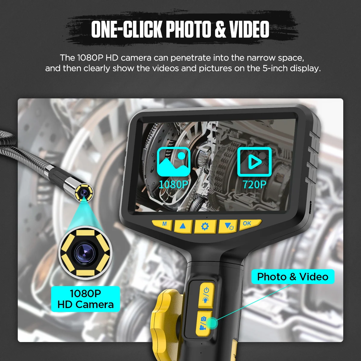 Articulating Borescope| Industrial Endoscope Inspection Camera |KF - K