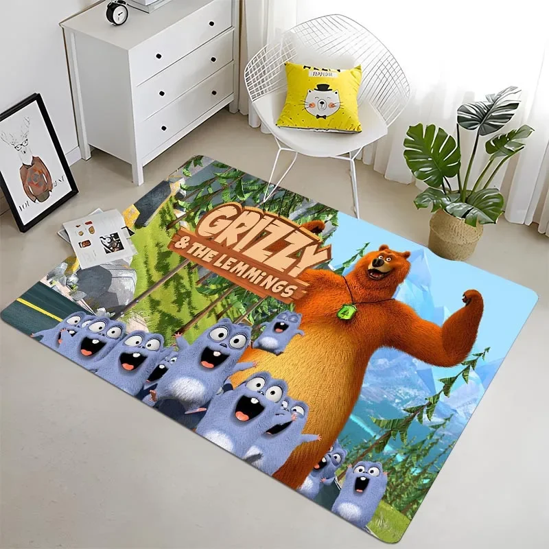 Grizzy And The Lemmings Moose Comedy Ani Mat Ion Bath Tappeto Antiscivolo Poster Soggiorno Mat Benvenuto Zerbino Decorazione Del Pavimento Tappeto