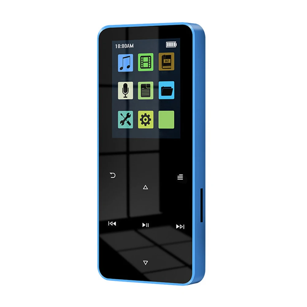 Bluetooth-compatible 5.0 MP3 Player Walkman Touch Screen Music Walkman USB 2.0 3.5mm Jack with E-book Recording Built-in Speaker