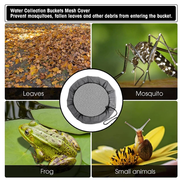 Esővízgyűjtő Nettó Burkolat Állítható Húzózsinór Esővíz Vödör Rovarok Kerti Esőhordó Háló Képernyő Kellékek - Image 3
