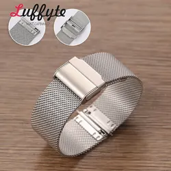 Men's Business Style Stainless Steel Mesh Watch Strap - Quick Release, Durable, Comfortable Wristband Replacement - 22mm (Silvery)