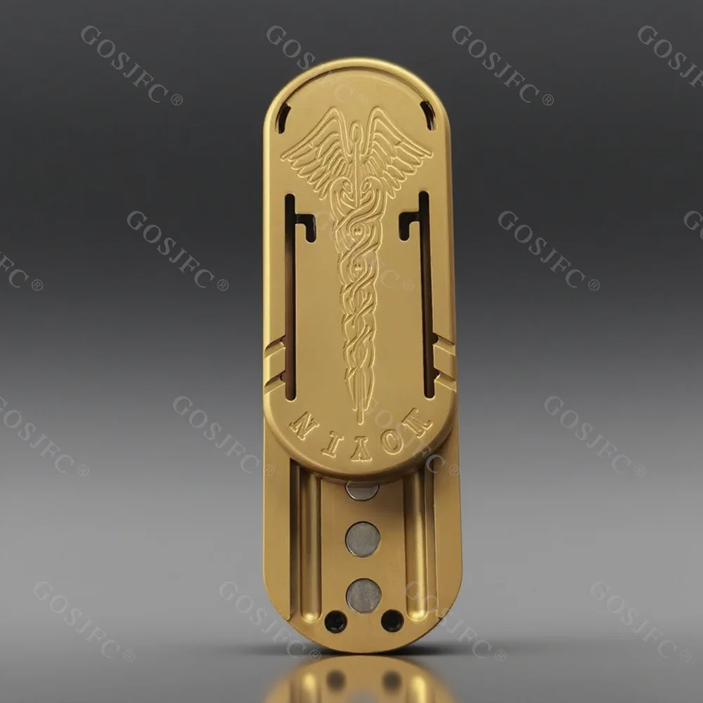 ZDEDCメイク音叉フィジェットスライダー チタン合金プッシュスライダー